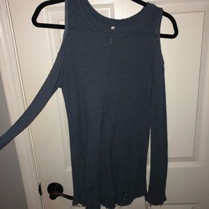 open shoulder sweater
